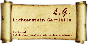 Lichtenstein Gabriella névjegykártya
